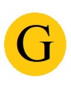 Бусины с буквами золотистые G